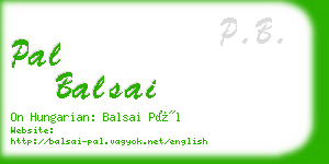 pal balsai business card